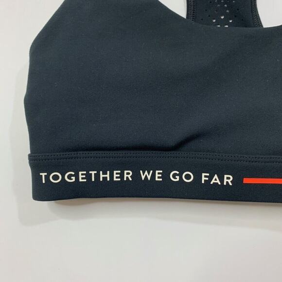 Peloton Sports Bra Women XS Extra Small Black Cadent Laser Dot Padded Racaerback - Picture 3 of 11